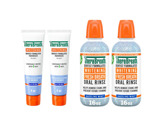 TheraBreath Whitening Oral Rinse & Toothpaste Bundle